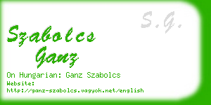 szabolcs ganz business card